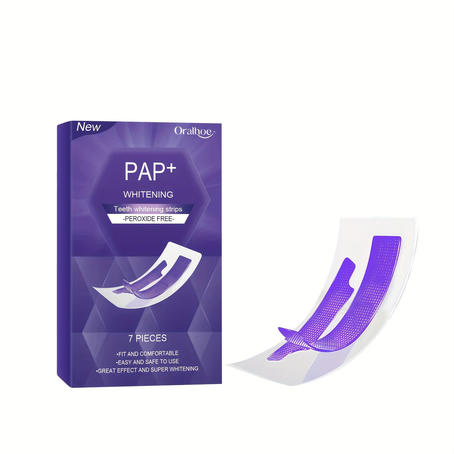 Nezzova Purple Whitening Strips travel-friendly smile care pack